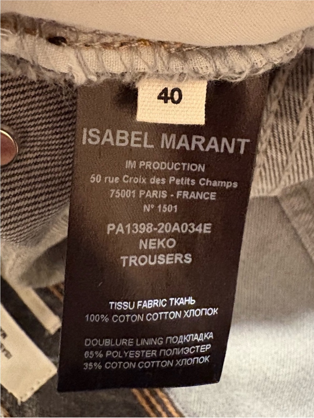 Isabel Marant Etoile Grey Neko Jeans - Picture 10 of 10